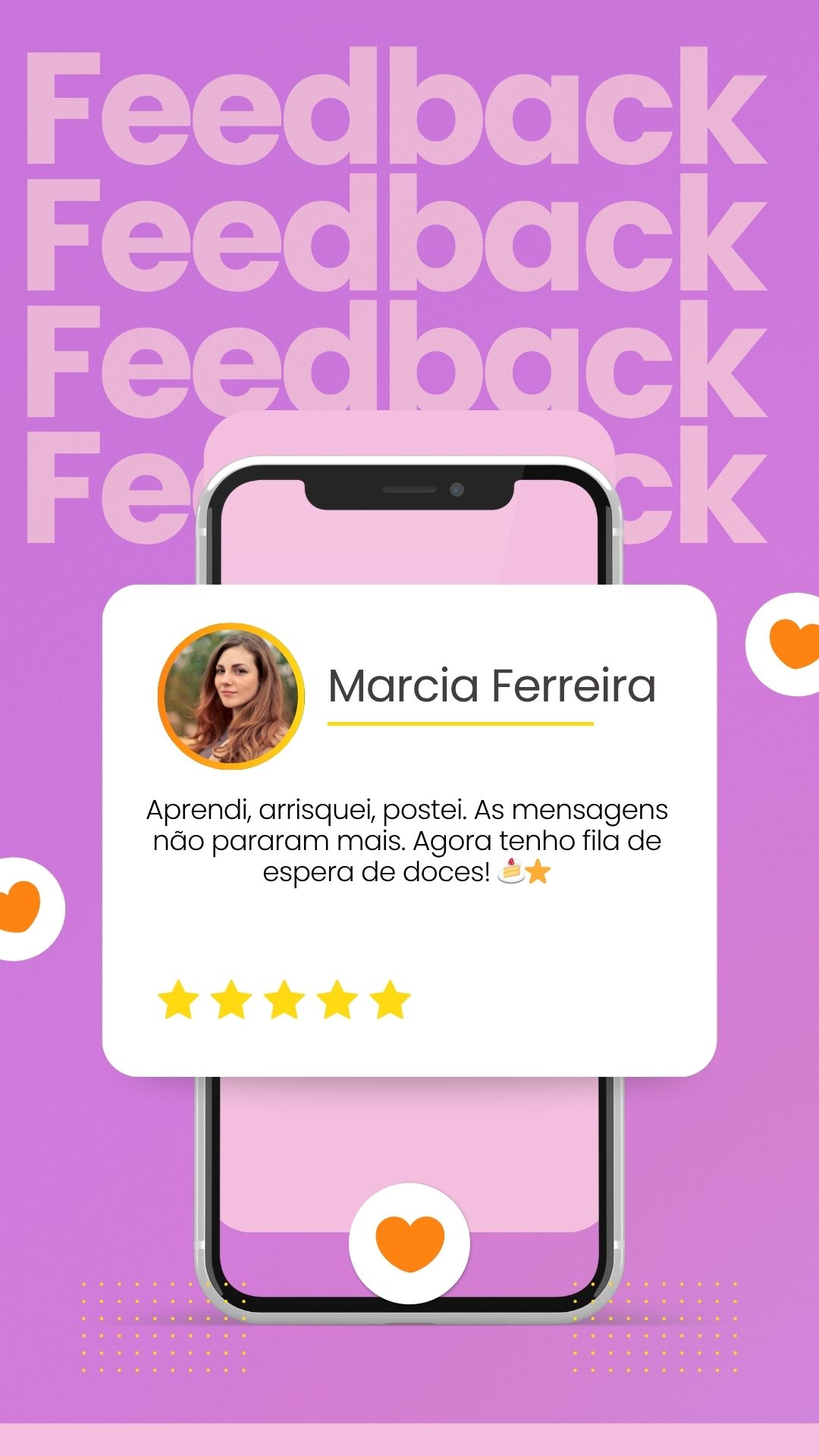 Depoimento de aluna no WhatsApp